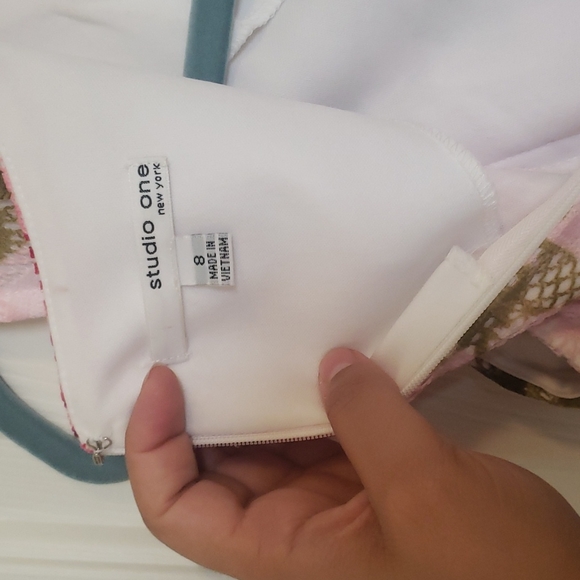 Pink lace floral sleeveless dress - Picture 5 of 5